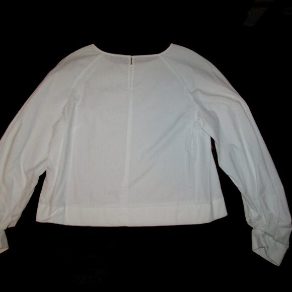 Aritzia Babaton White Niki Blouse - Sz Large - Picture 8 of 11